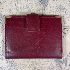 Prince Gardner Vintage Burgundy Leather Bifold Wallet ID Card Holder